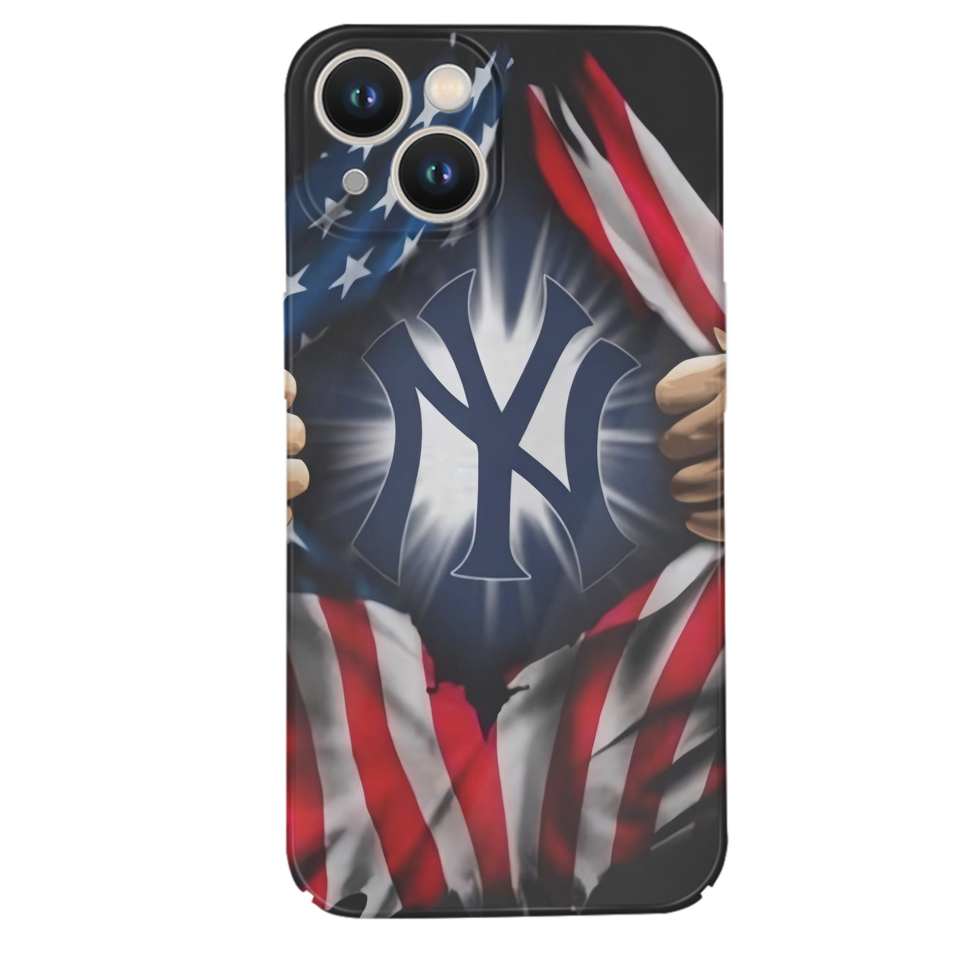 New York Yankees US Flag Yankees Inside Me IPhone 14 Series Full-Cover Hard Case – Shockproof With Raised Camera Protection – Precise Cutouts, Wireless Charging Compatible – Durable, Anti-Yellowing, Easy To Clean